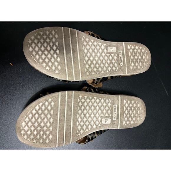 Aerosoles Animal Print Sandals with Buckles Size 7.5 - Picture 2 of 2